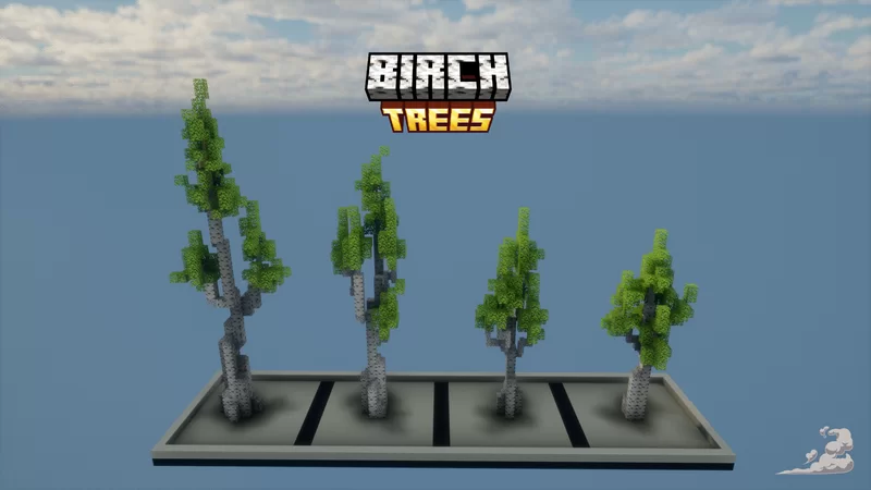 DustyBuilds | Small Birch Trees | Component Minecraft Map