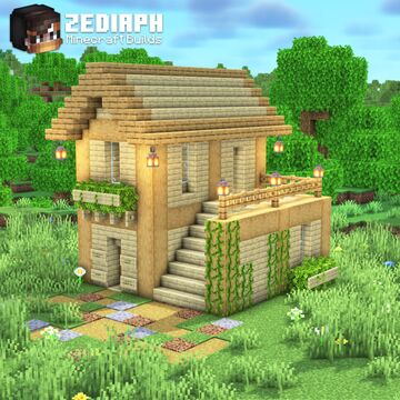 Birch House [Tutorial & Download] Minecraft Map & Project