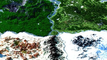 Civilization Map - 4 Worlds 4 Biomes - 5000x5000 [DESERT | JUNGLE | FORESTS | ARCTIC] Minecraft Map & Project