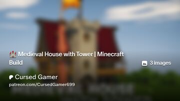Medieval House with Tower | Survival-Ready + World Download + Litematic Minecraft Map & Project