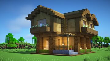 Lvl.2 Survival House +Tutorial 🏡 (69.2) Minecraft Map & Project