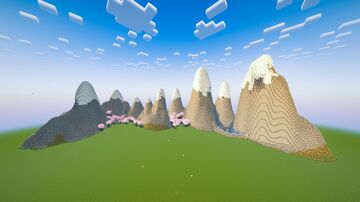 Japanese Mountain Landscape (BIG) |FREE SCHEMATIC| Heldorya Studio Minecraft Map & Project