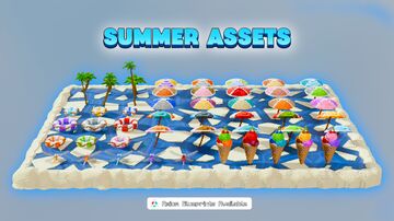 Summer themed 50 Assets  [FREE DOWNLOAND] 🌅 Minecraft Map & Project