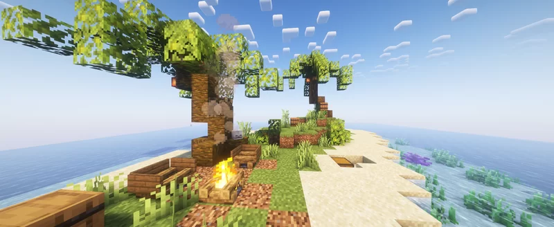 Tropical Island – Small Palm Oasis Minecraft Map