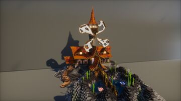 Medieval Fantasy Hot Springs House with Inn I Full interior I Download Minecraft Map & Project