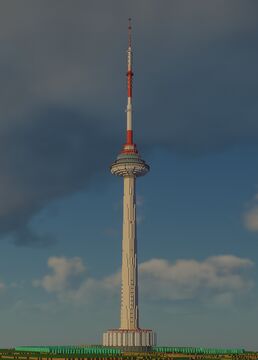 [1:1] Vilnius TV Tower, Vilnius 🇱🇹 Minecraft Map & Project