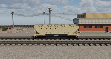 PS-2 2 Bay Covered Hopper (Tan Union Pacific Livery) 1:1.5 Scale (FREE DOWNLOAD AVALIABLE) Minecraft Map & Project
