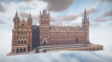 St Pancras International Station 1:1 Minecraft Map & Project