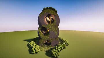 🌿 FREE Massive Overgrown Vertical Cavern Tower – Fantasy Survival Base / Creative Spawn Structure – No Mods, Vanilla Compatible, Schematic Minecraft Map & Project