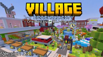 (2025) Village: Beachill City (Version 1.1) Bedrock Edition Minecraft Map & Project