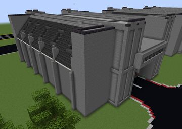Medium Sized Vehicle Hangar Building // HK Industries' Minecraft Map & Project