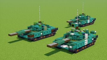 T-72AV Main Battle Tank Minecraft Map & Project