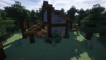 Medieval Lumberjack House – Detailed Survival Cabin with Interior Minecraft Map & Project