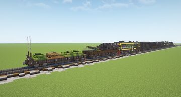Russian Armored Train "Volga" (1.5:1 Scale) Minecraft Map & Project