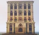 Classical Architectural Facade - Rome Italy