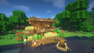 Cozy Starter House by the River 🏠 Minecraft Map & Project