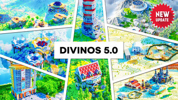 [NEW!] DIVINOS 5.0 | Download | 4K Cobblemon + Pixelmon Map | Royal League | PokeMall | Battle Tower | 8 Towns | 100% Interiors Minecraft Map & Project