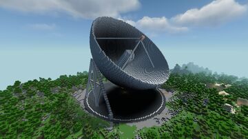 Giant Radar Satellite Dish Minecraft Map & Project