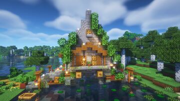 Stone Bridge House - Tutorial Minecraft Map & Project
