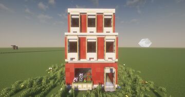 Red building in EUROPEAN STYLE Minecraft Map & Project