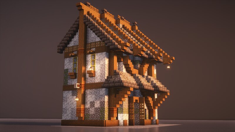Simple Angled Medieval White House! l FREE DOWNLOAD! l