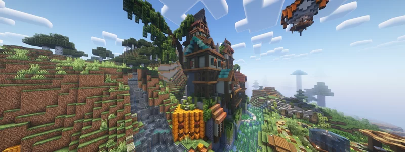 Hillside Medieval Mountain Village Minecraft Map