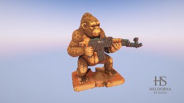 Armed Gorilla Statue Minecraft Map & Project