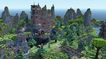 Dragon Mountain Castle 1.20.4 + Minecraft Map & Project
