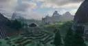 Castle Malrton with surrounding mountains and forest improved