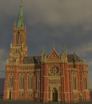 Johanneskirche (Church), Düsseldorf, Germany Minecraft Map & Project