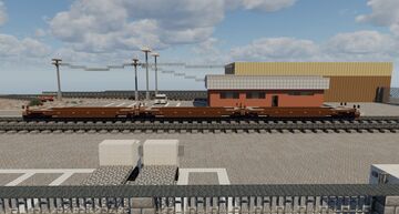MAXI-IV Intermodal Well Car (Multiple unit configuration 3 car set) 1:1.5 Scale (FREE DOWNLOAD AVALIABLE) Minecraft Map & Project