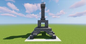 8x8 Eiffel Tower Minecraft Map & Project