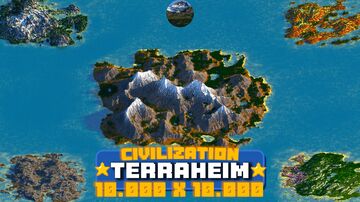 Terraheim 1.21+ | 10.000 x 10.000, Civilization | Survival-Friendly | Java Edition | Custom Structures & Custom Caves Minecraft Map & Project