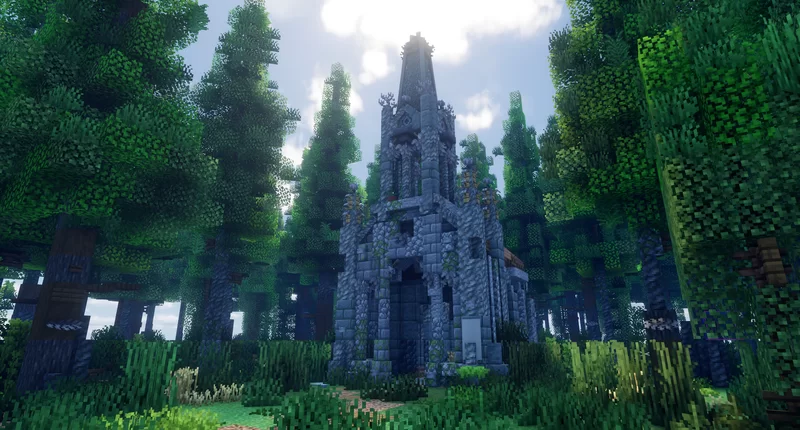 The abandoned chapel somewhere in Haute-Amance, France Minecraft Map