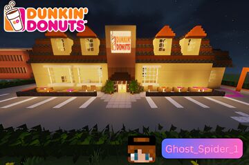 Dunkin Donuts with Drive Thru Minecraft Map & Project