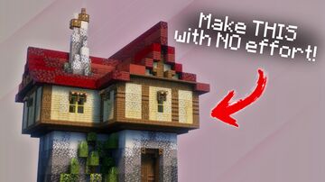 How to make ANY house with ZERO experience! [Tutorial Video] Minecraft Map & Project