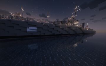 Grand Naval Vessel at Night Minecraft Map & Project