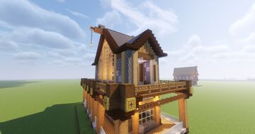 Деревянный дом/Wooden house Minecraft Map & Project