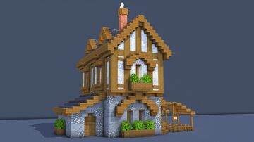 Medieval House – Fully Decorated Interior | Download Minecraft Map & Project