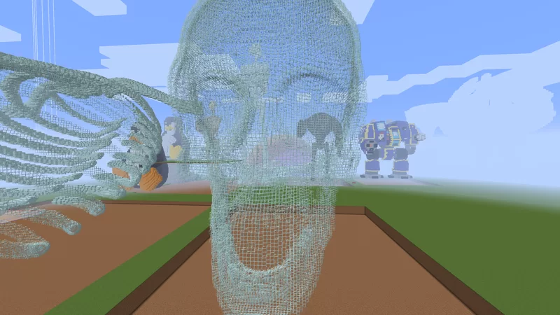 Skelleton Skull Minecraft Java Giant Human Skeleton Skull Minecraft Map