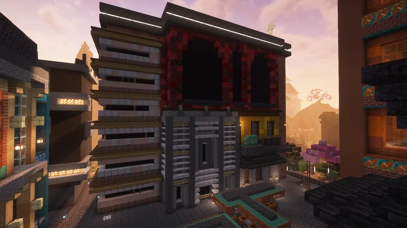 Cyberpunk Apartment Building Minecraft Map