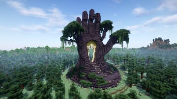 Minecraft Dark Tree-Hand Nether Portal Statue V07 Minecraft Map & Project