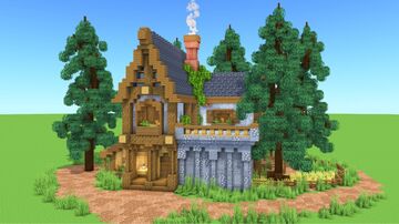 Medieval House – Fully Decorated Interior | Download Minecraft Map & Project