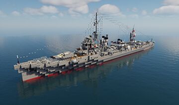 IJN Yukikaze(1945) 1:1 Scale Minecraft Map & Project