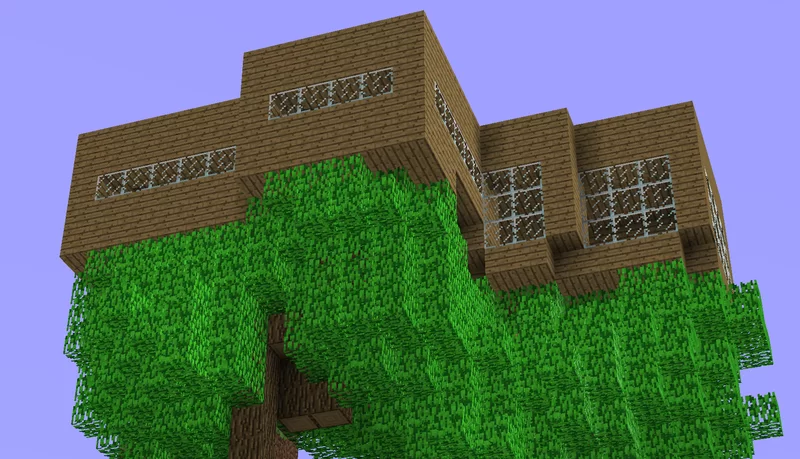 My Minecraft Beta 1.7.3 TreeHouse with a Nice View! Minecraft Map