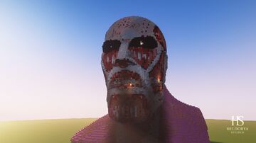 Attack on Titan: Colossal Titan Minecraft Build (Litematic + Schem) Giant Statue 3D Build Minecraft Map & Project