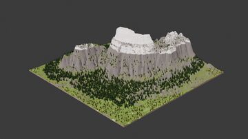 600 BLOCKS HIGH MOUNTAIN. with custom nature around it which is 2K blocks by 2K blocks Minecraft Map & Project