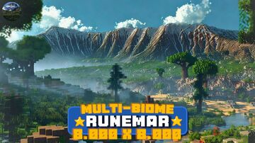 Runemar 1.21+ | 8.000 x 8.000, Multi-Biome | Survival-Friendly | Java & Bedrock | Custom Structures & Custom Caves Minecraft Map & Project