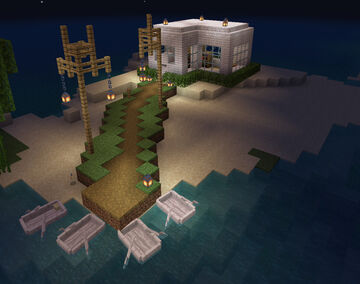 Modern house created by HPBFA_Creator | Minecraft 1.21.82+ bedrock edition Minecraft Map & Project