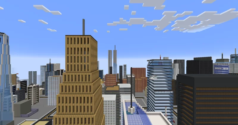 Old skyscraper in the middle of the city Minecraft Map